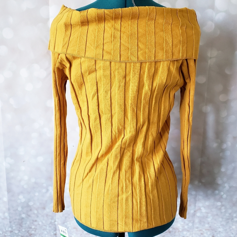 INC Off-Shoulder Ribbed Sweater - Picture 5 of 11